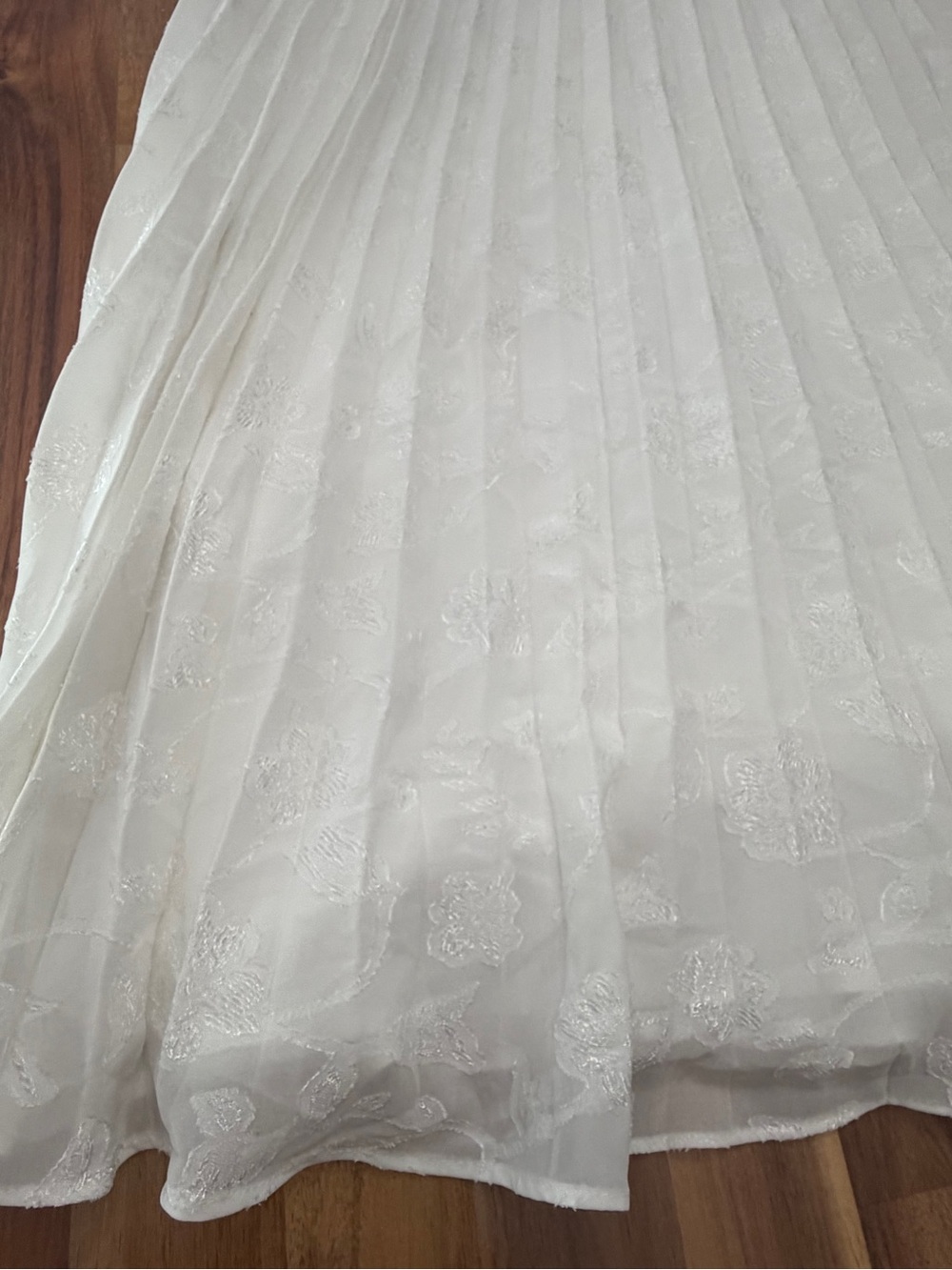 NWT Perfectly Stunning Ivory Jacquard Strapless Midi Dress Size Large White - Picture 6 of 13